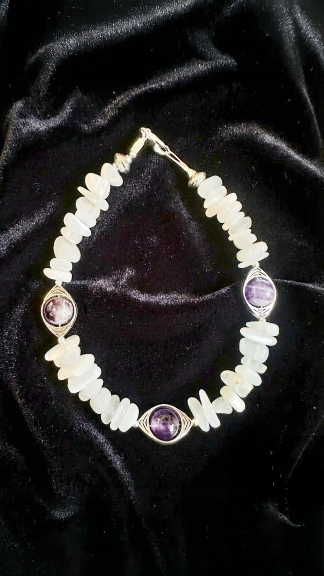 Amethyst and Rose Quartz bracelet. free shipping