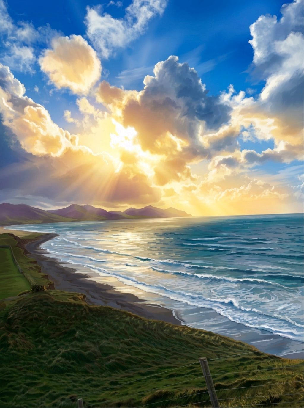 Dinas Dinlle greetings card