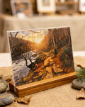 Afon Glaslyn stone pathway, Aberglaslyn pass. Beddgelert. Greetings card