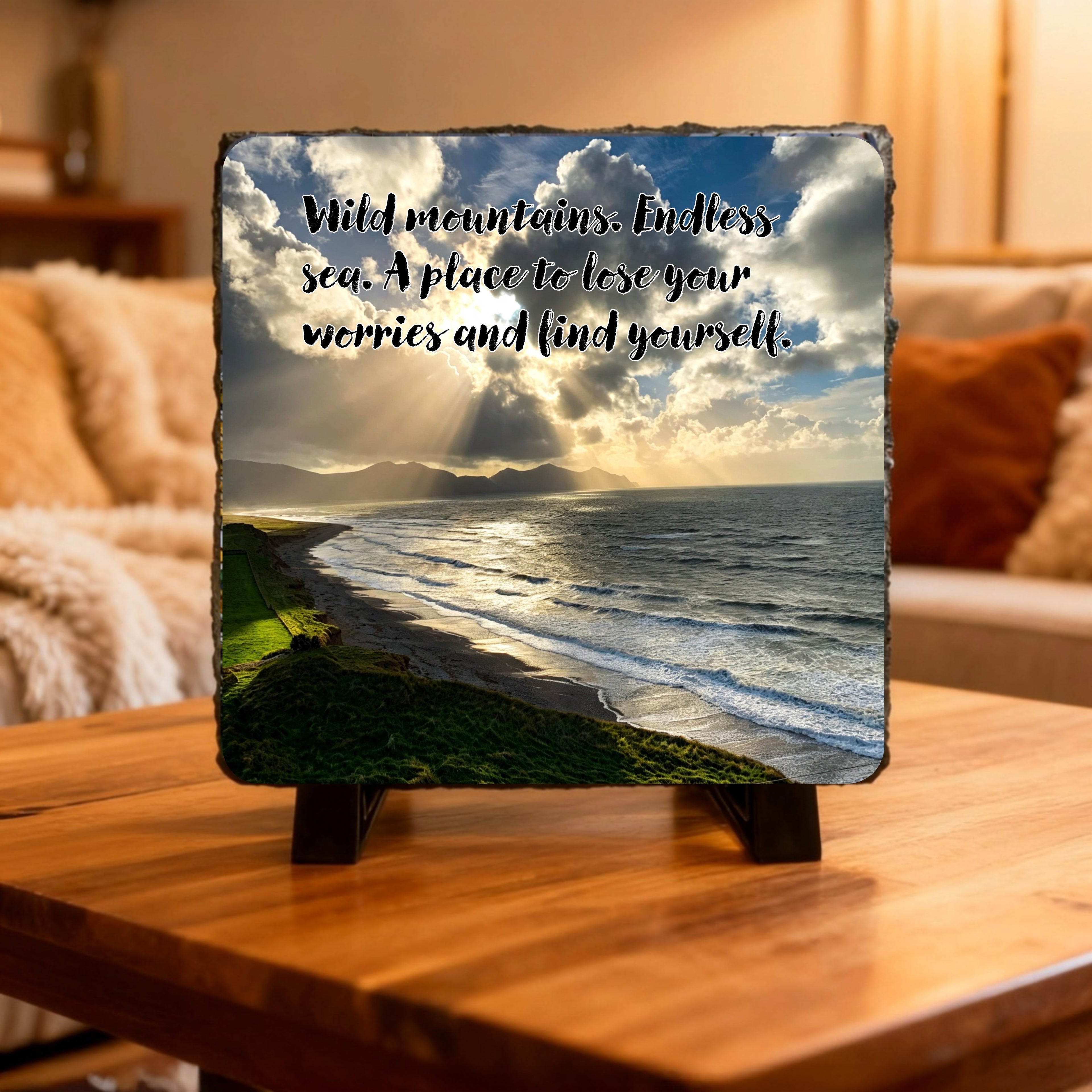 NEW! Mountain and Sea slates with quotes.
