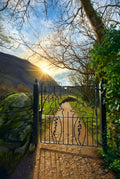 Decorative gate Beddgelert. Greetings card