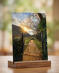 Decorative gate Beddgelert. Greetings card