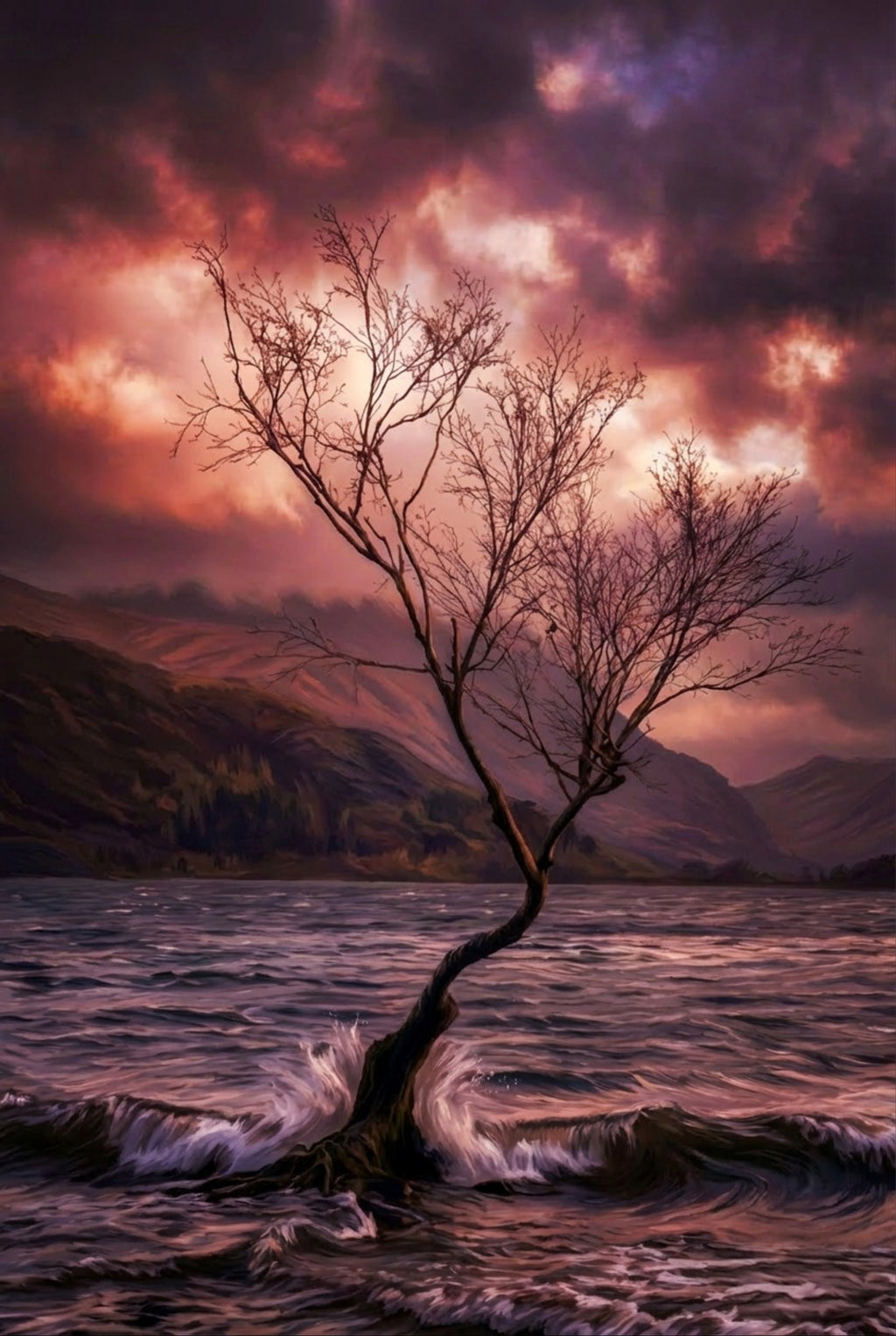 The Lonely Tree, Llanberis Greetings card