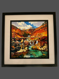 Large framed Watkin pool and stone bridge image