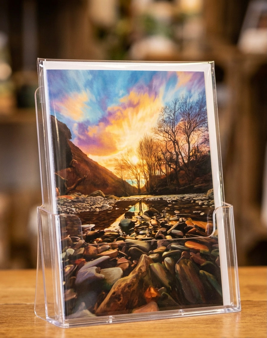 Afon Glaslyn Pebbles, Beddgelert. Greetings card