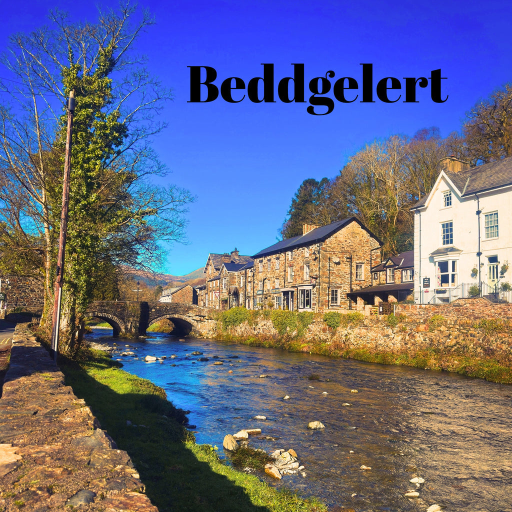 image on slate, comes with stands and boxed. 14cm x 14cm Beddgelert and Watkin Pool.