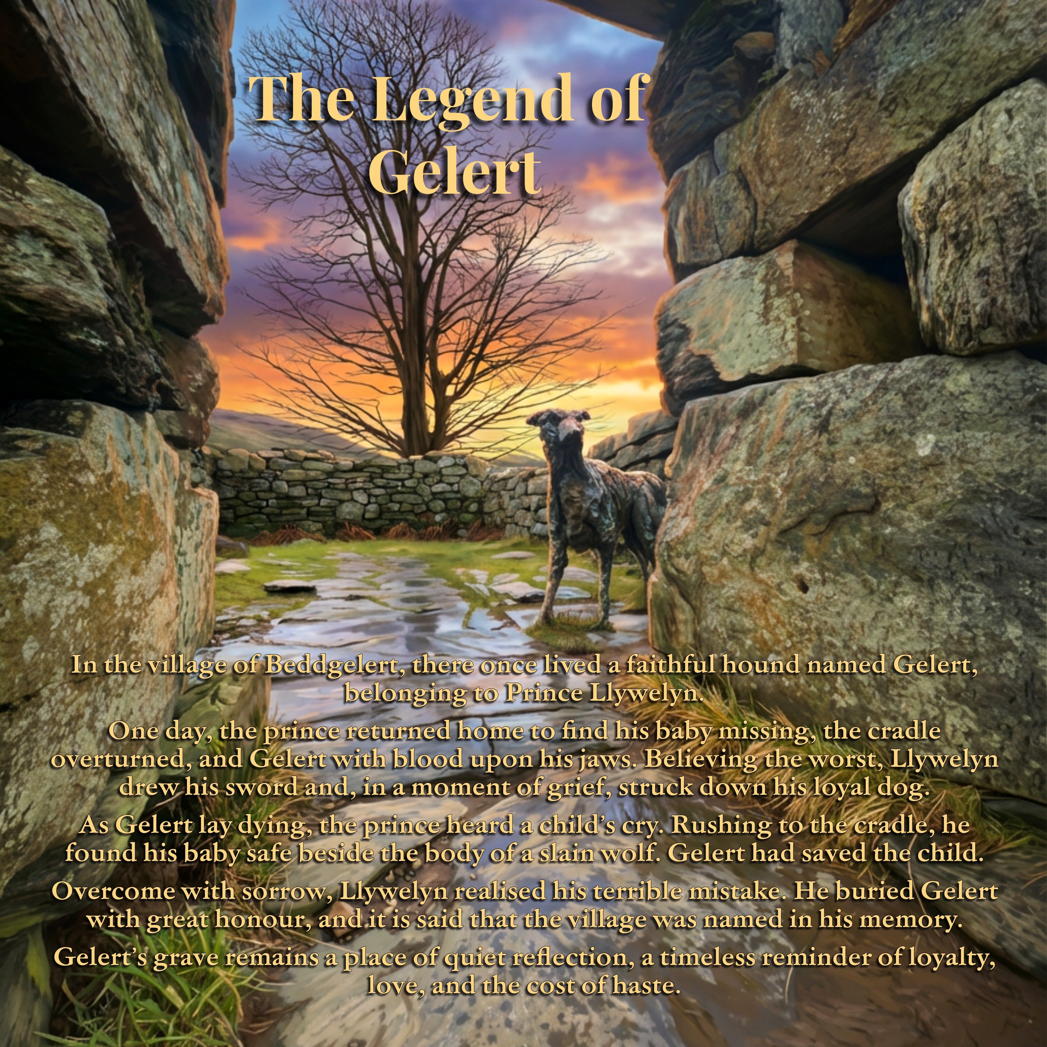 gelert, beddgelert, the legend of gelert, the story of gelert