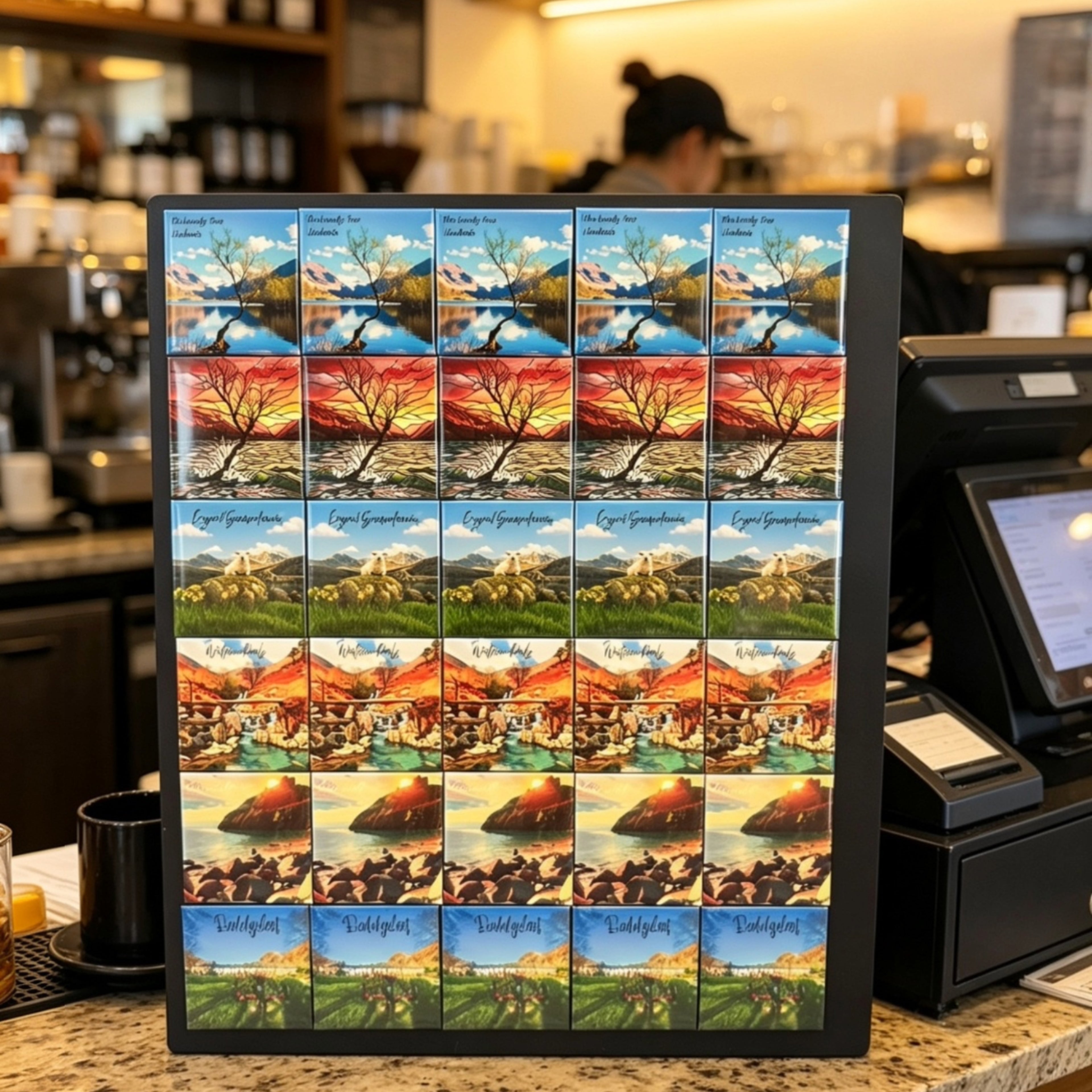 Fridge Magnet Counter Top display with Stock