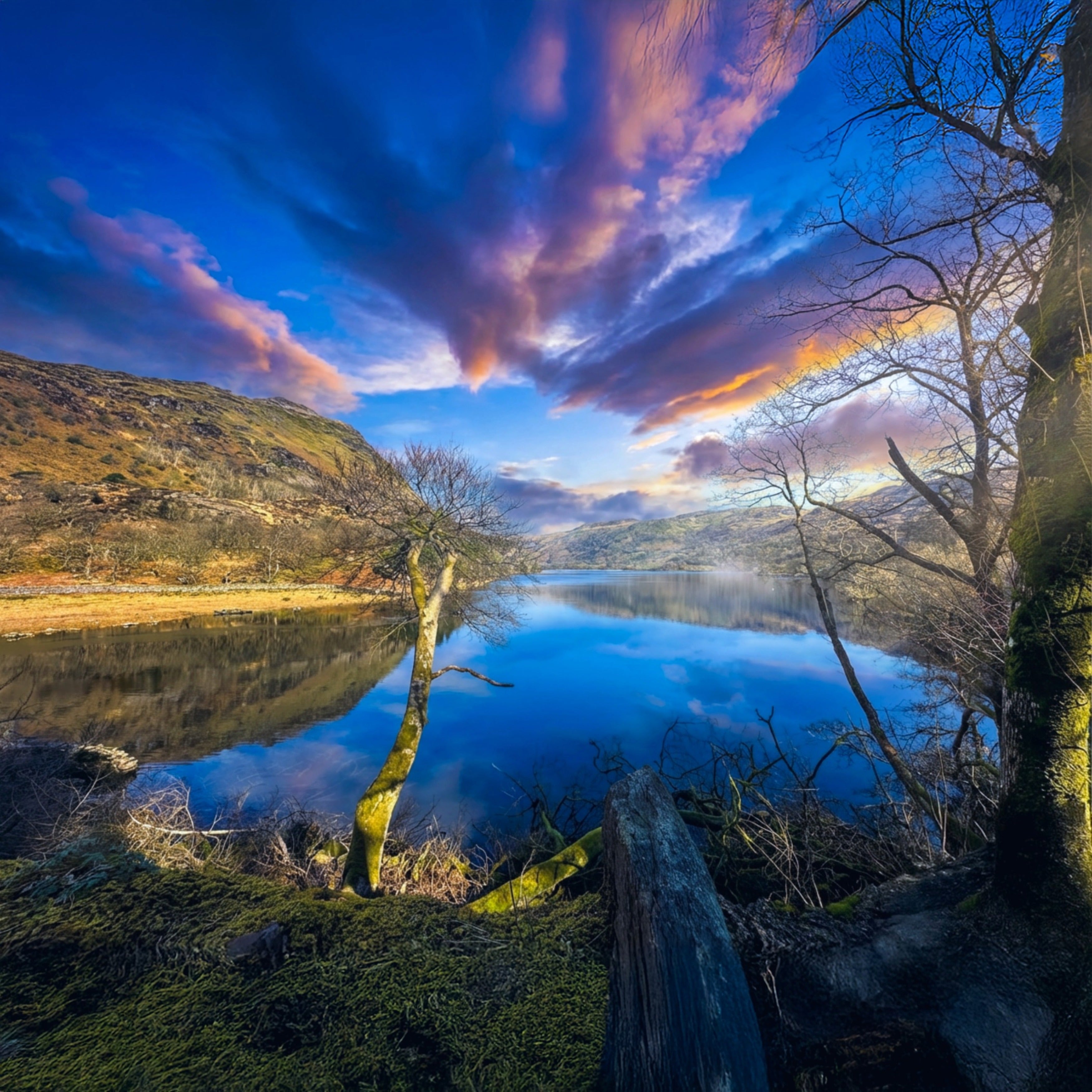 Llyn Gwynant Greetings Card 150mm x 150mm