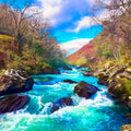 Afon Glaslyn Greetings Card 150mm x 150mm