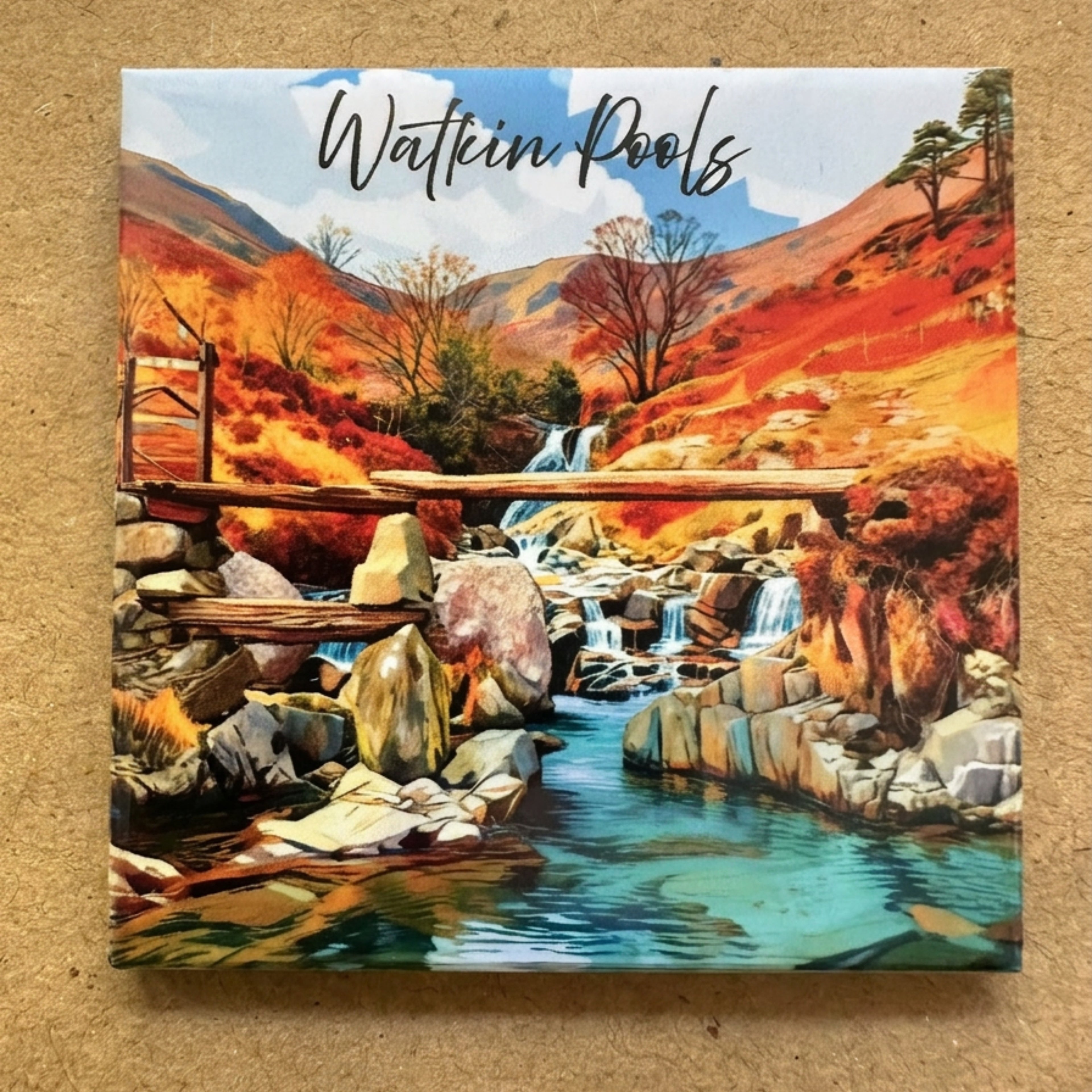 Watkin Pool Fridge Magnet. 5cm x 5cm