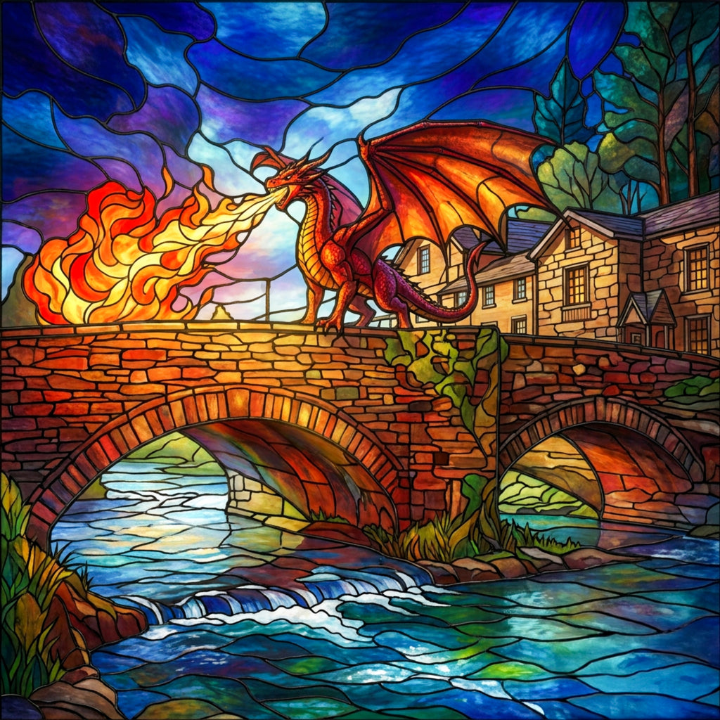 Draig/Dragon Slate images, 15cm x 15cm with stands.