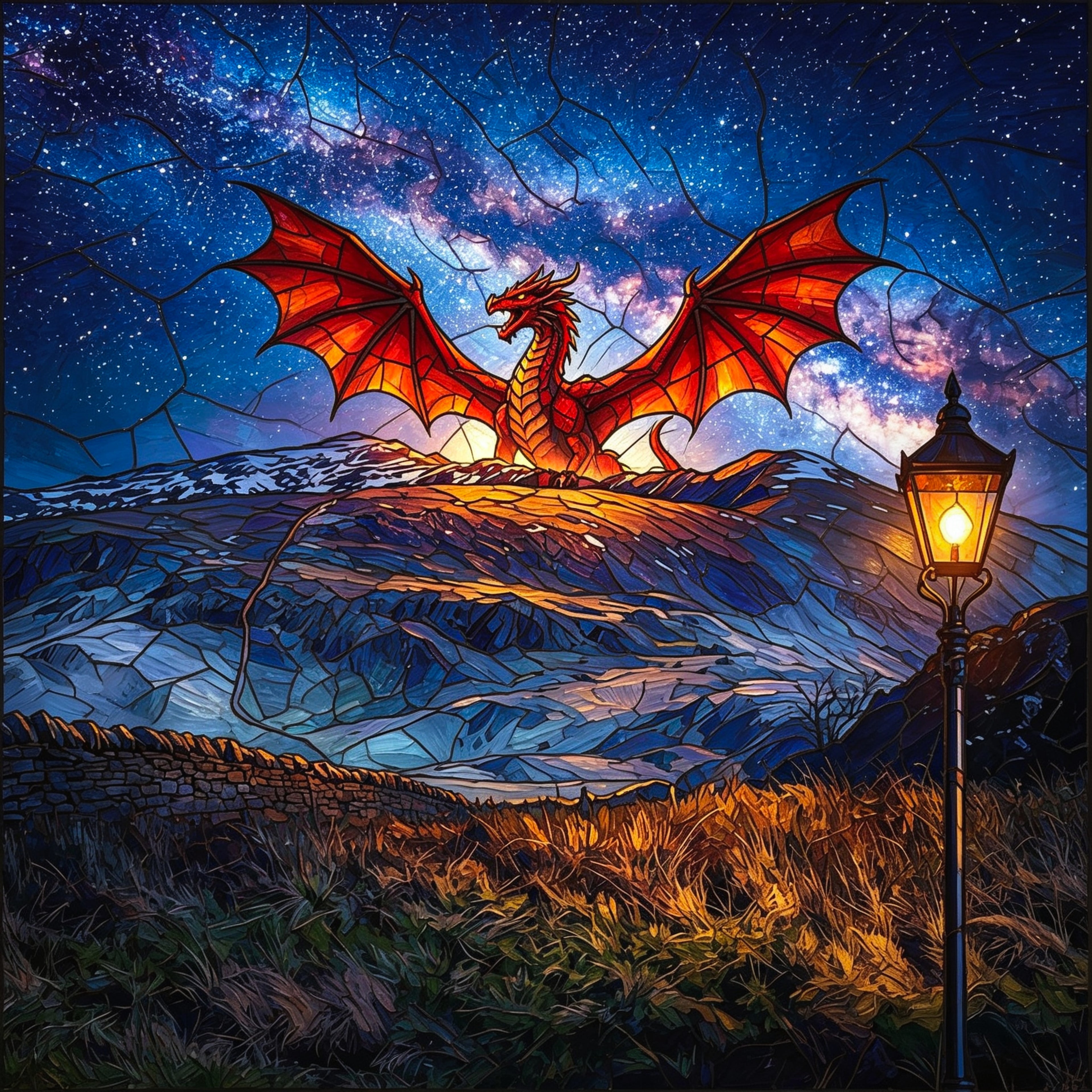 Draig/Dragon Slate images, 15cm x 15cm with stands.
