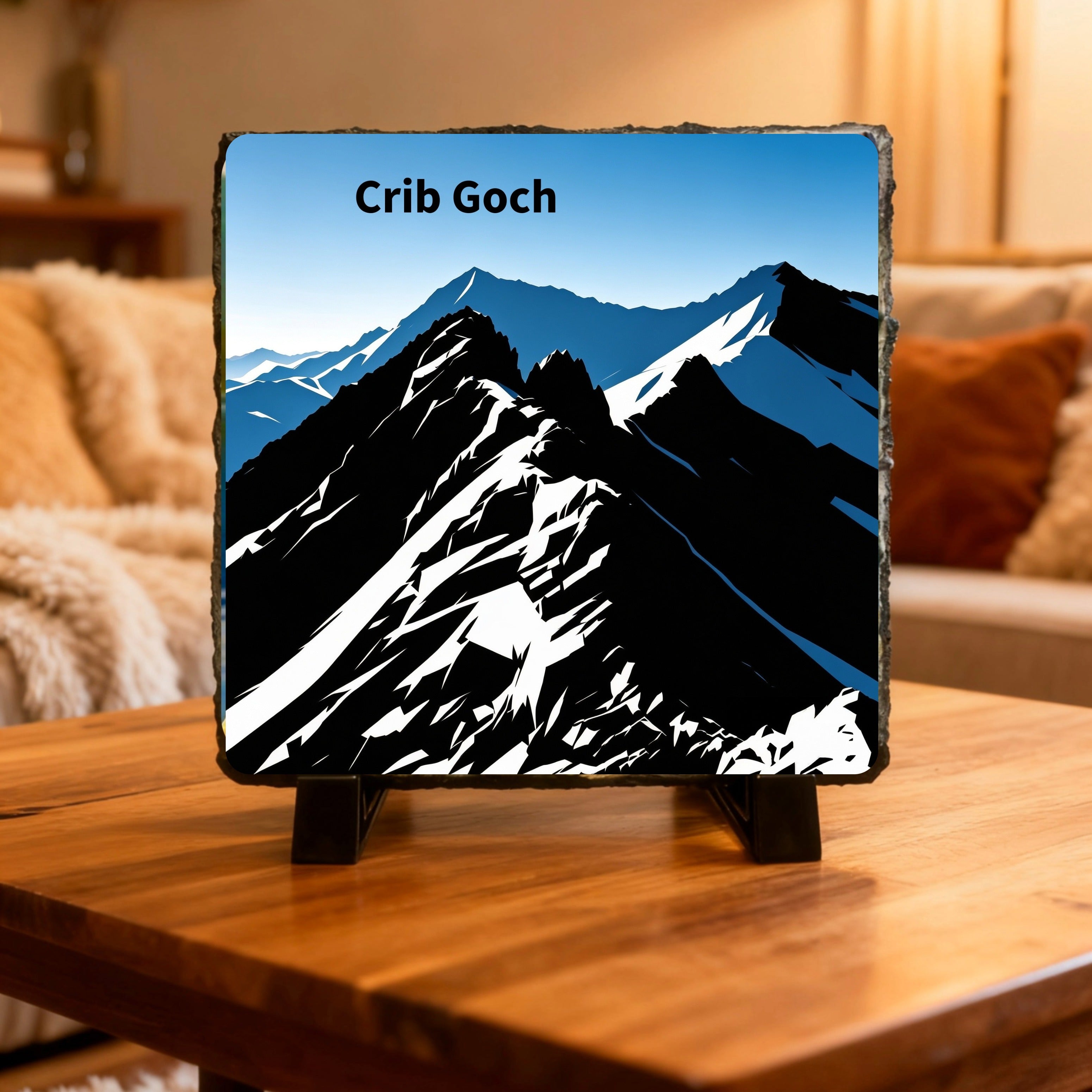Slate Images, comes with stands and boxed. 15cm x 15cm.